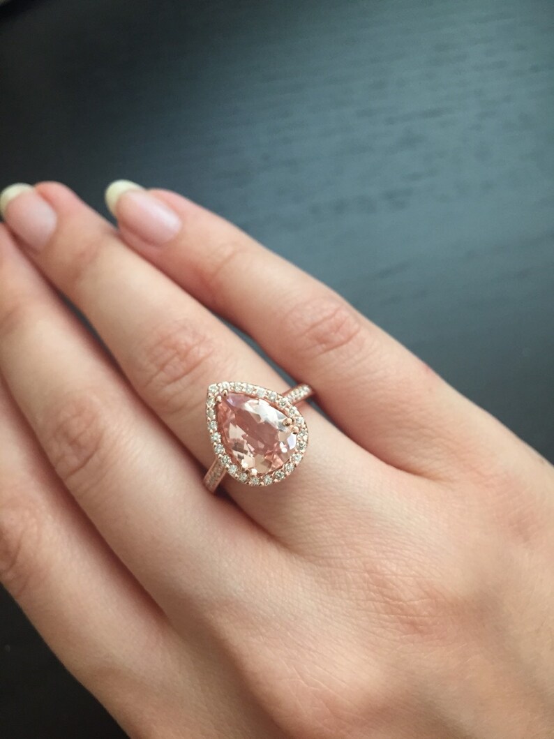 pear shaped morganite ring pear shaped morganite ring