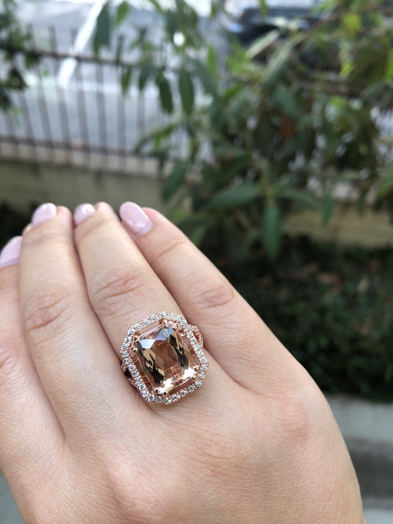 White gold engagement ring with rose shop gold accents
