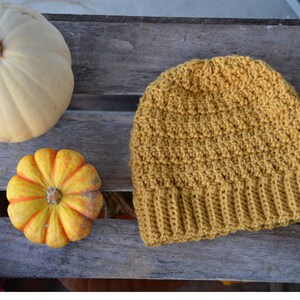 Toddler Crochet Beanie - Ready to Ship - Mustard -Winter Hat - Winter Beanie - Crochet - Crochet Hat - Crochet Beanie - Toddler - Fall Hat