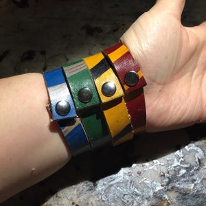 SALE HP Hogwarts Harry Potter inspired House tie coloured stackable bracelets image 2
