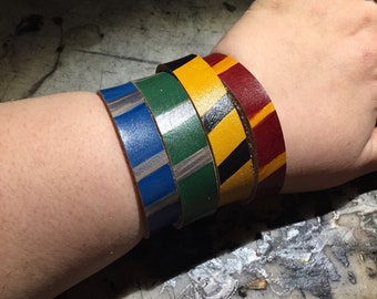 SALE HP Hogwarts Harry Potter inspired House tie coloured stackable bracelets