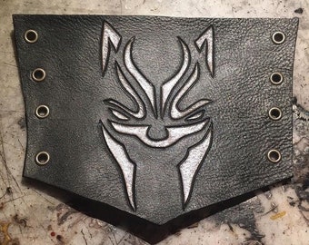 T’Challa Character Leather Laced Cuff Bracer