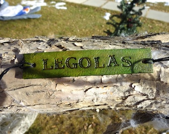 Legolas Fandom Inspired Tie Up Leather ID Bracelet