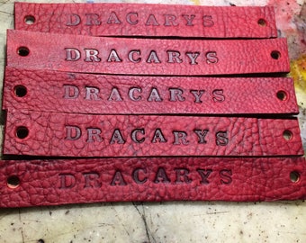 Dracarys Khaleesi  Fandom Inspired Tie Up Leather ID Bracelet