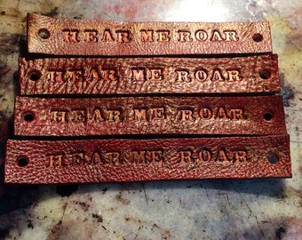 Hear Me Roar Fandom Inspired Leather ID Bracelet