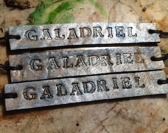 Galadriel the Fandom Inspired Tie Up Leather ID Bracelet