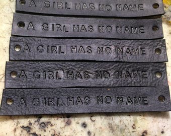 A girl has no name GOT Inspired Tie Up Leather Fandom ID Bracelet