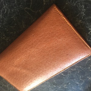 Authentische Vintage Tan Pigskin Damen Brieftasche