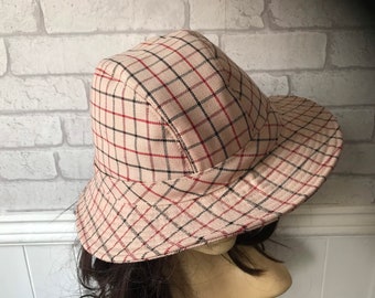 Dannimac Authentic vintage Wool Mix Check Hat Sz L non porté