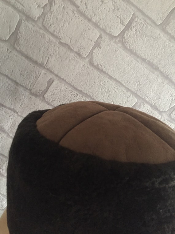 Authentic Vintage Real Sheepskin Hat sz M/L - image 2