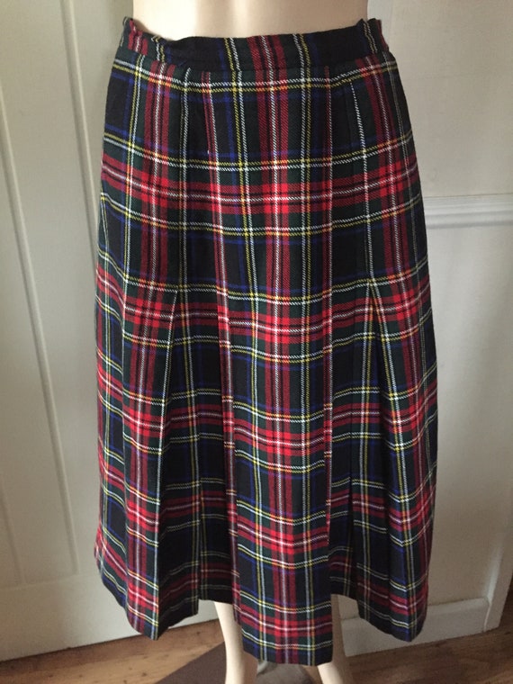 Gor-Ray Authentic Vintage Tartan Wool Skirt sz 10 - image 1