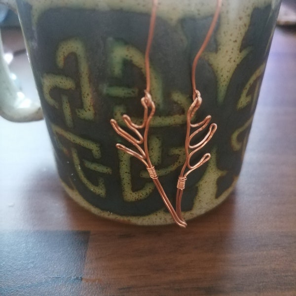 Reindeer antler copper earrings