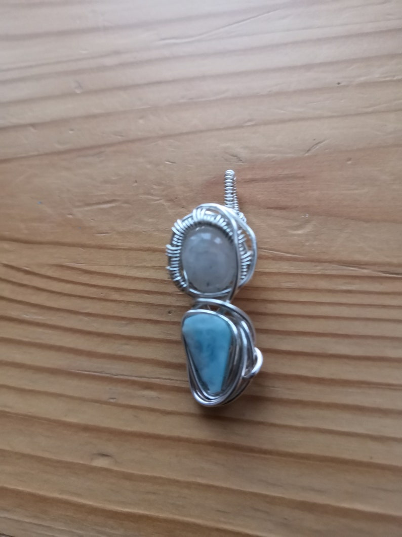 Moonstone larimar ocean tides Amulet