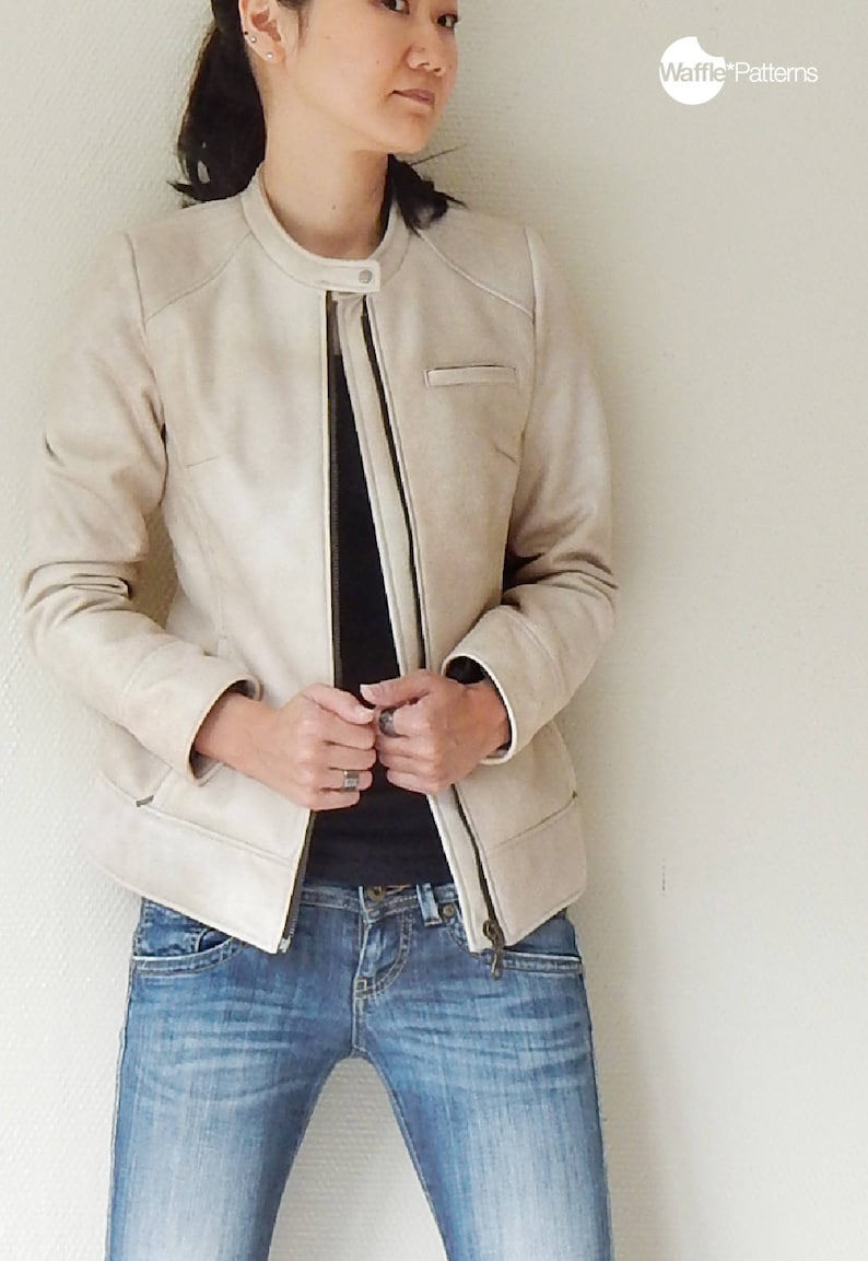 PDF Sewing Pattern Women Moto Jacket kaneel size 3448 Etsy Canada
