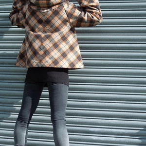 PDF sewing pattern. Women Short Duffle Jacket -Caramel- (size 34-42) Waffle Patterns