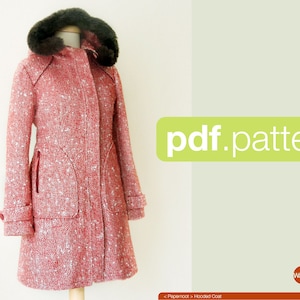 PDF sewing pattern. Women Hooded Coat -Pepernoot- (size 34-48)