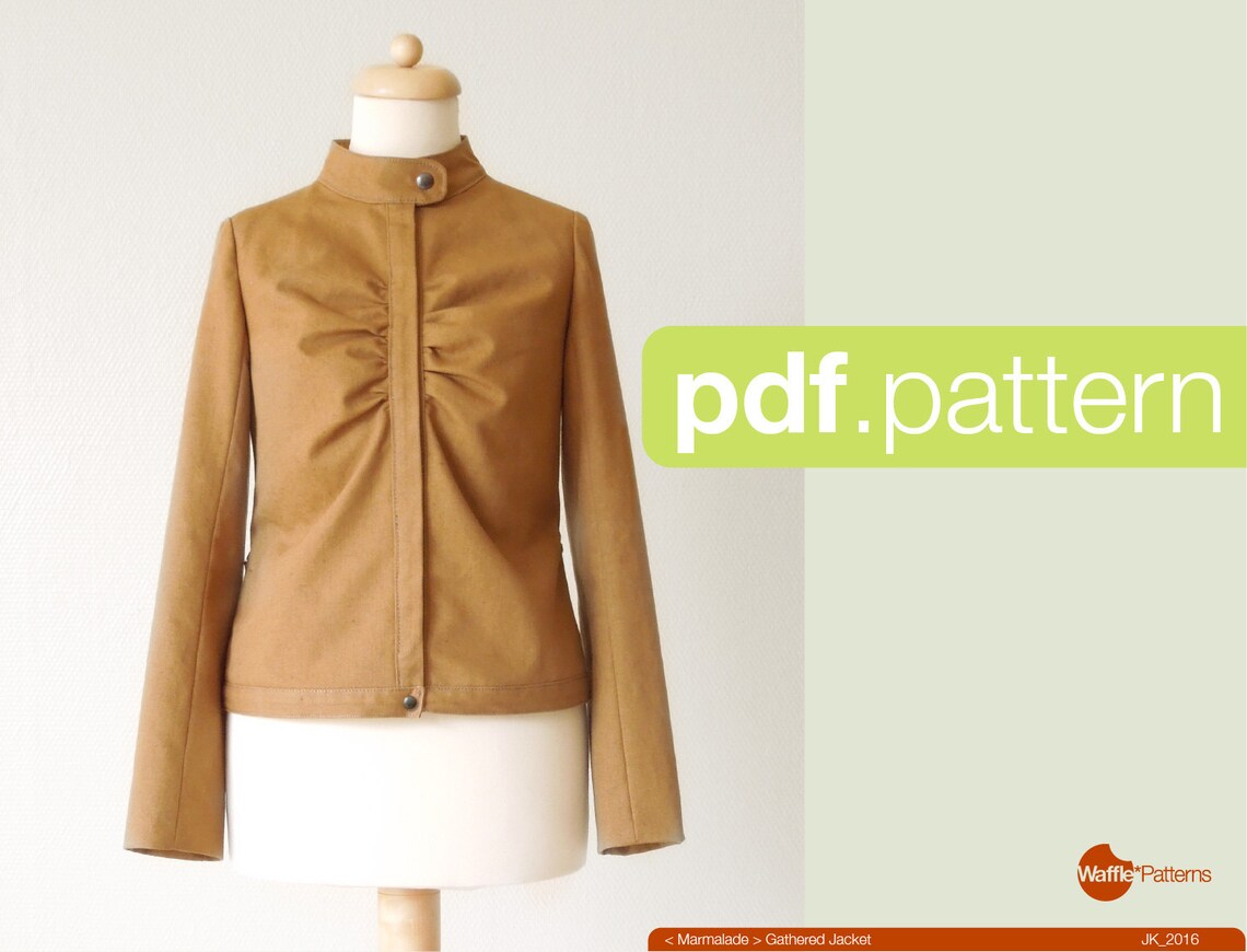 PDF Sewing Pattern Women Gathered Jacket marmalade size Etsy