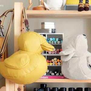 Waffle Patterns pdf sewing patterns / Eendje, rubber duck, Novelty bag, Accessory bag, statement bag, animal shaped bag, plushie bag, digital download