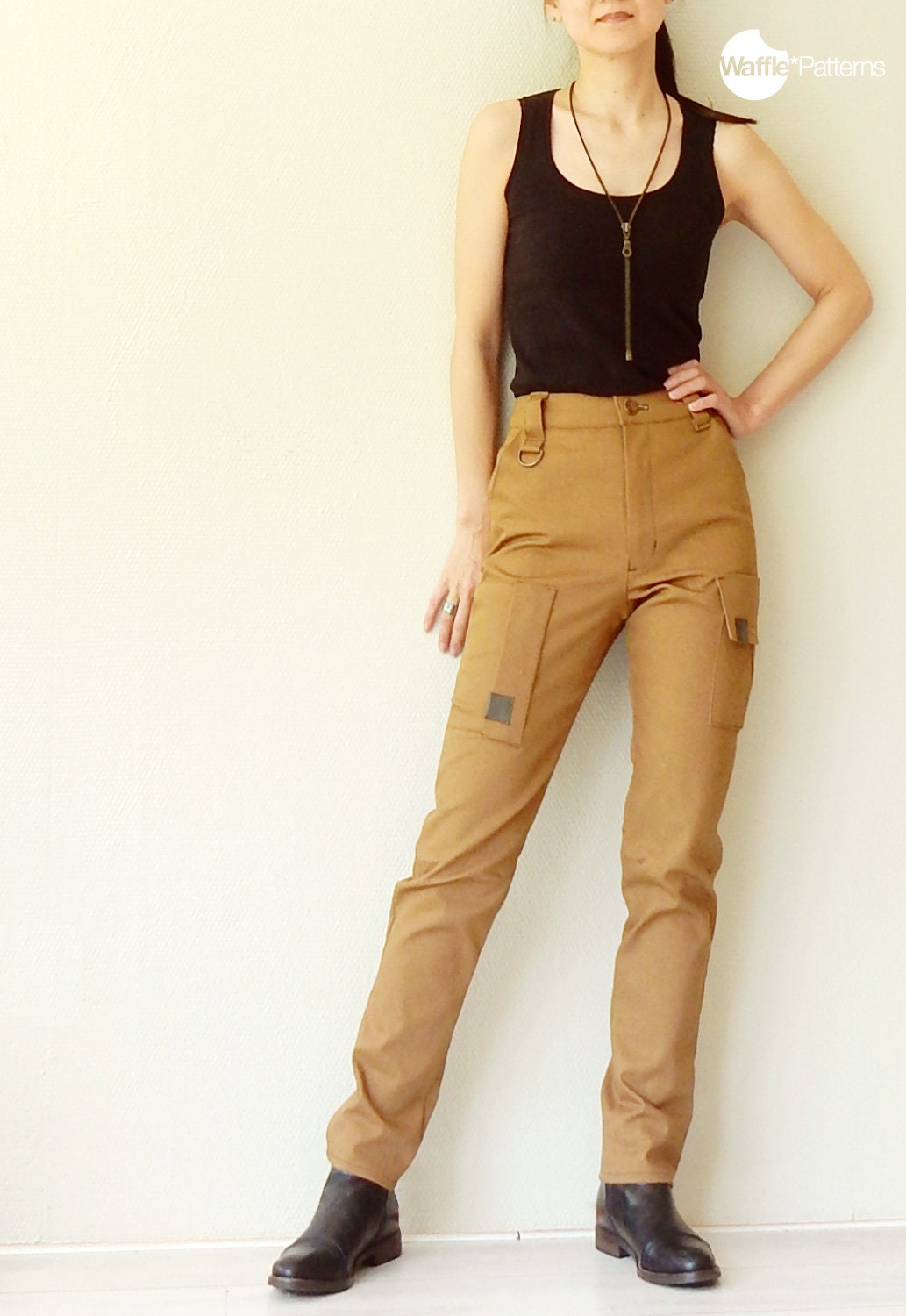 PDF Sewing Pattern for Women Work Pants -azuki- (size 32-52