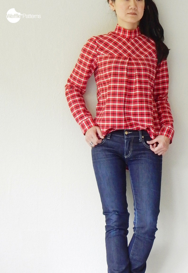 PDF sewing pattern Women Yoke Blouse Pine size 3448 Etsy