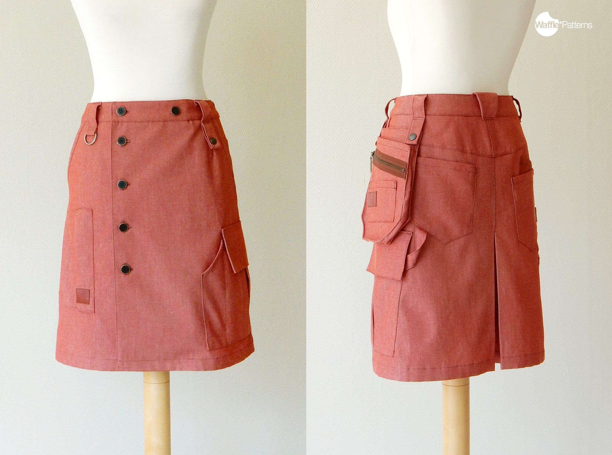PDF Sewing Pattern for Women Cargo Skirt anzu size 3252 Etsy