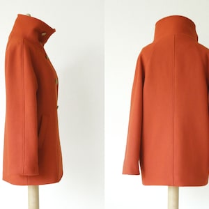 PDF sewing pattern Women Raglan Coat -Yuzu- (size 34-48) Waffle Patterns