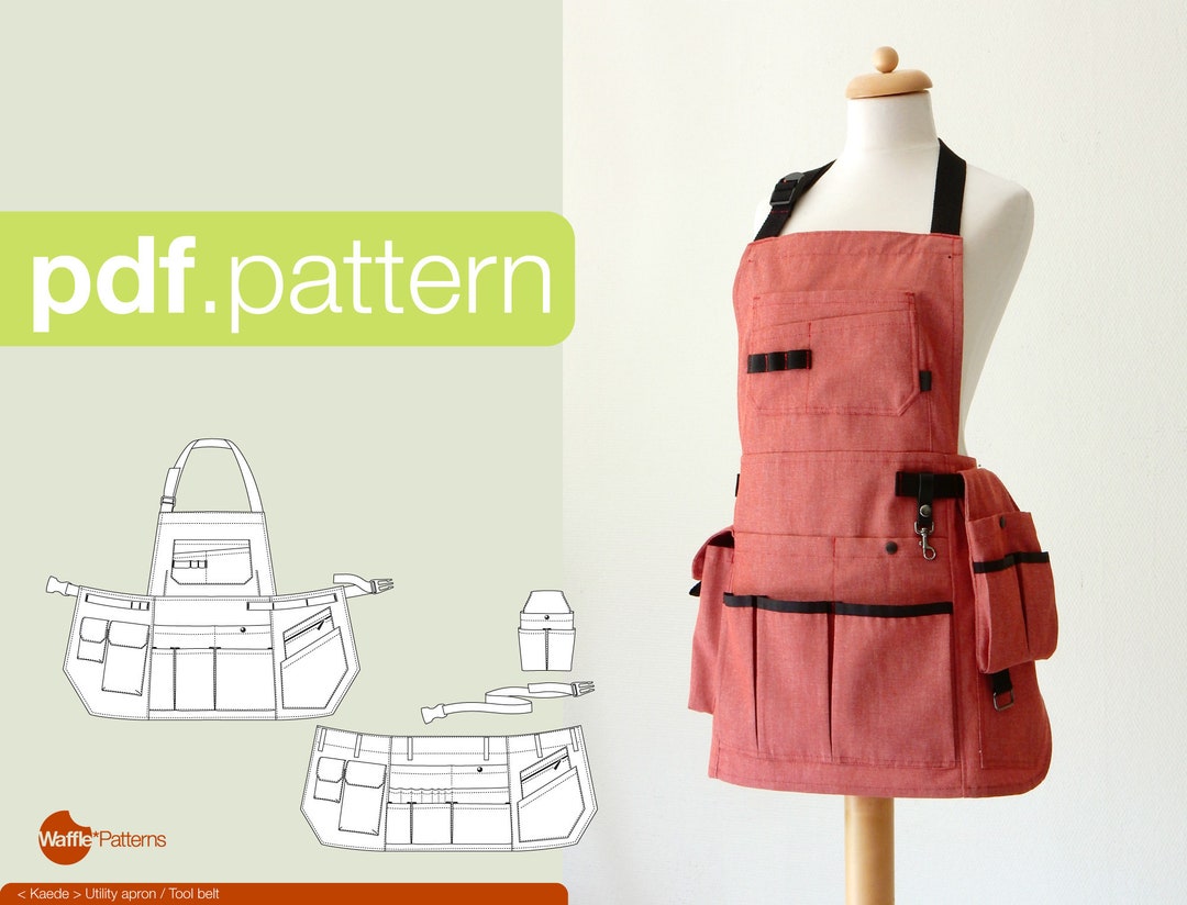 PDF Sewing Pattern for Women Utility Apron / Tool Belt kaede - Etsy