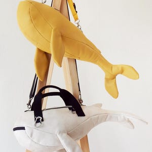 Waffle Patterns pdf digital sewing patterns / Walvis, whale, Accessory bag, novelty bag, animal shaped bag, plushie bag