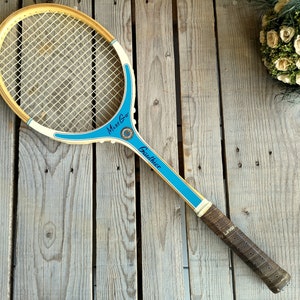 Vintage Wood Tennis Racket Miss Go Made in France Gauthier image 1