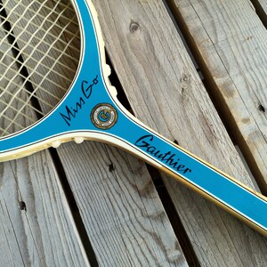 Vintage Wood Tennis Racket Miss Go Made in France Gauthier image 3