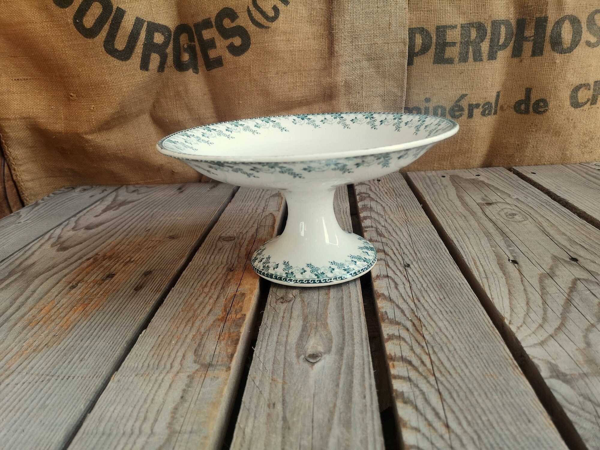 Compotier Ancien Terre de Fer Gien Montigny