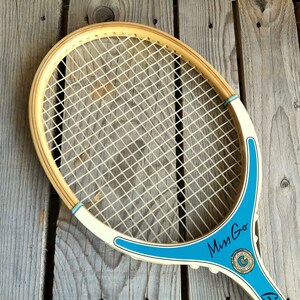 Vintage Wood Tennis Racket Miss Go Made in France Gauthier image 4
