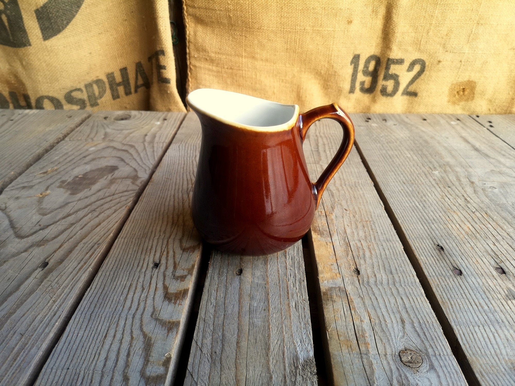 Petit Pichet en Céramique Marron