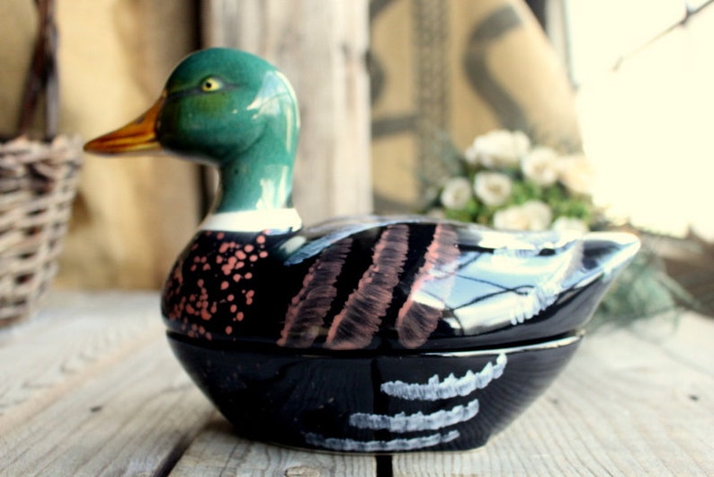 Michel Caugant Duck Terrine Made in France in Faience