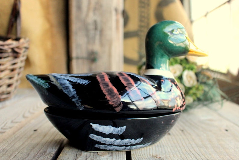 Michel Caugant Duck Terrine Made in France in Faience