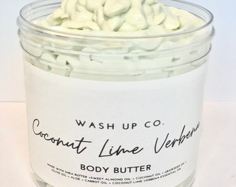 Coconut Lime Verbena Body Butter, Coconut Lime, Body Butter, Gift for Her, Gift for Him,