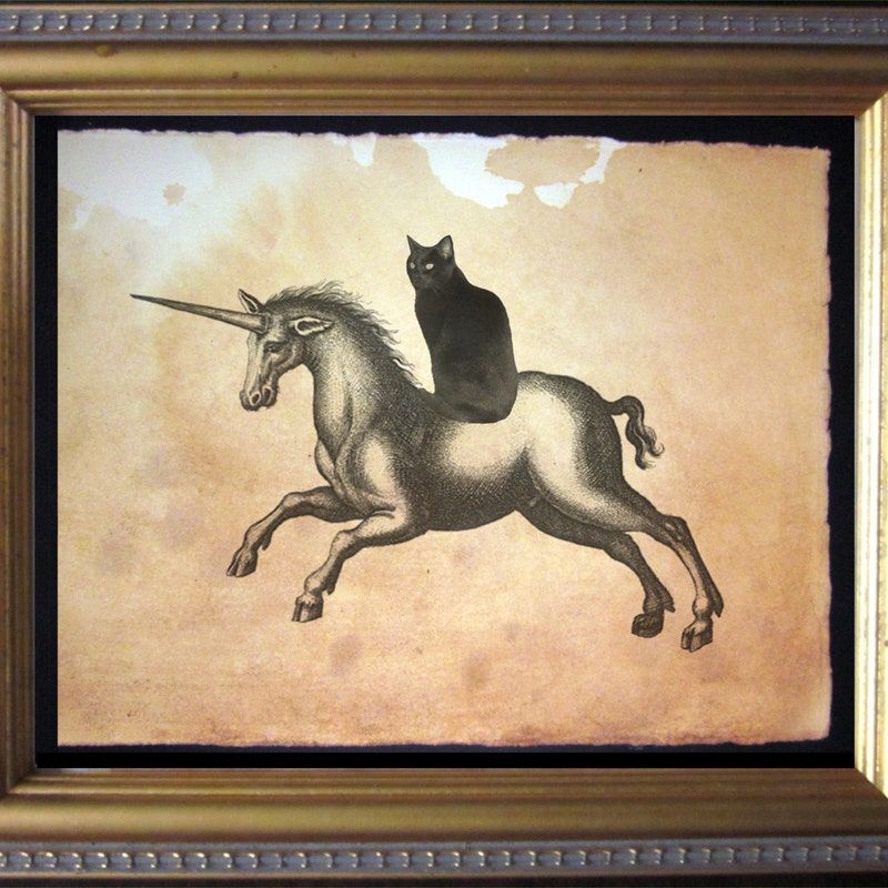 Riding Unicorn - Etsy