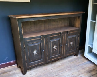 rustic entertainment cabinet / farmhouse style tv stand / Primitive sofa cabinet