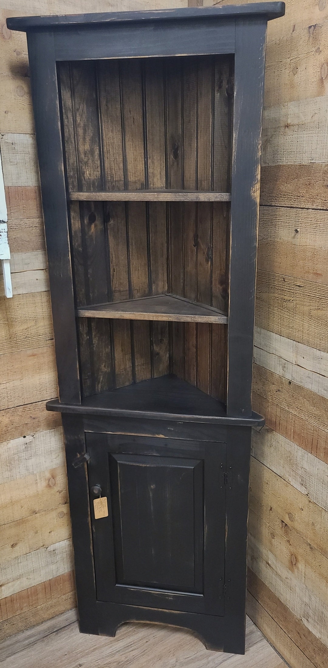 Rustic Style Corner Hutch Handcrafted Small Wooden Cupboard Farmhouse Decor Handmade Storage Cabinet Etsy UK