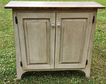 Handmade Rustic Jelly Cabinet, 2 Door Cabinet, Storage Organizer, Farmhouse Furniture