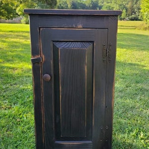 Rustic Wooden Small Cabinet, Handcrafted Lamp Stand, Farmhouse Storage Unit, Rustic Home Decor