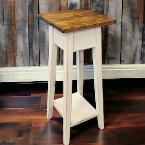 Handmade Rustic Plant Stand, Indoor Plant Holder, Farmhouse Decor, Natural Wood Display