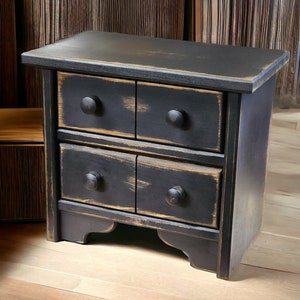 Vintage-Inspired Apothecary Chest for Charming Countertop Storage and Jewelry Organization