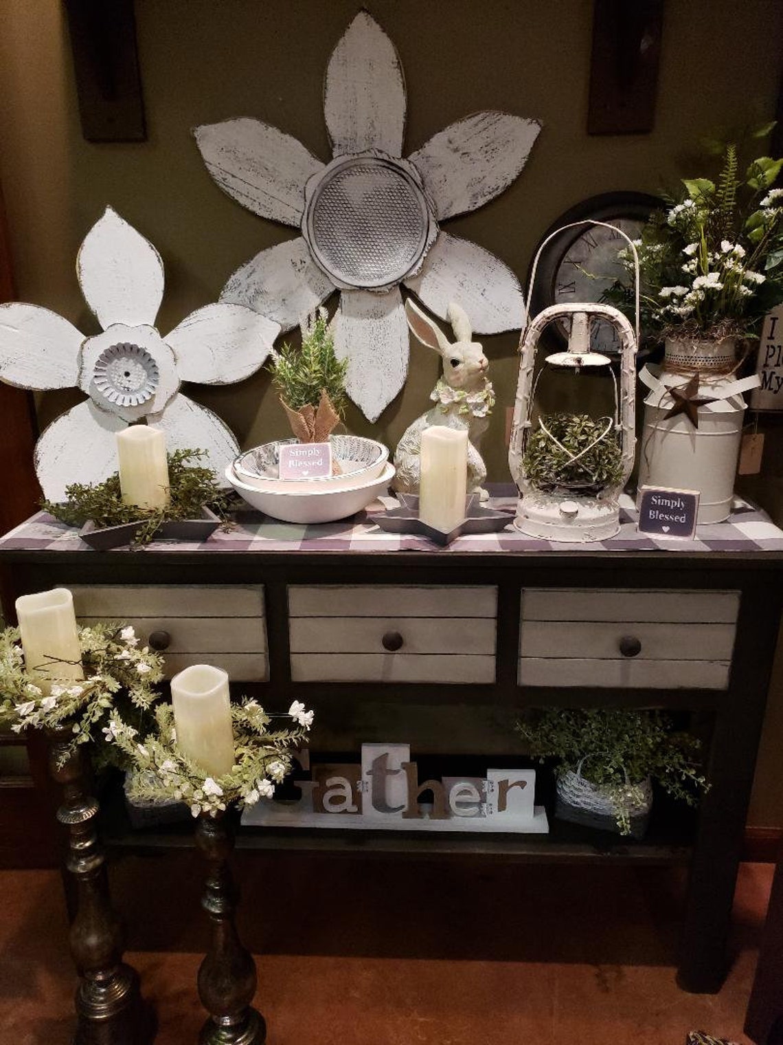 Rustic Table Country Style Sofa Table Handmade Furniture Etsy