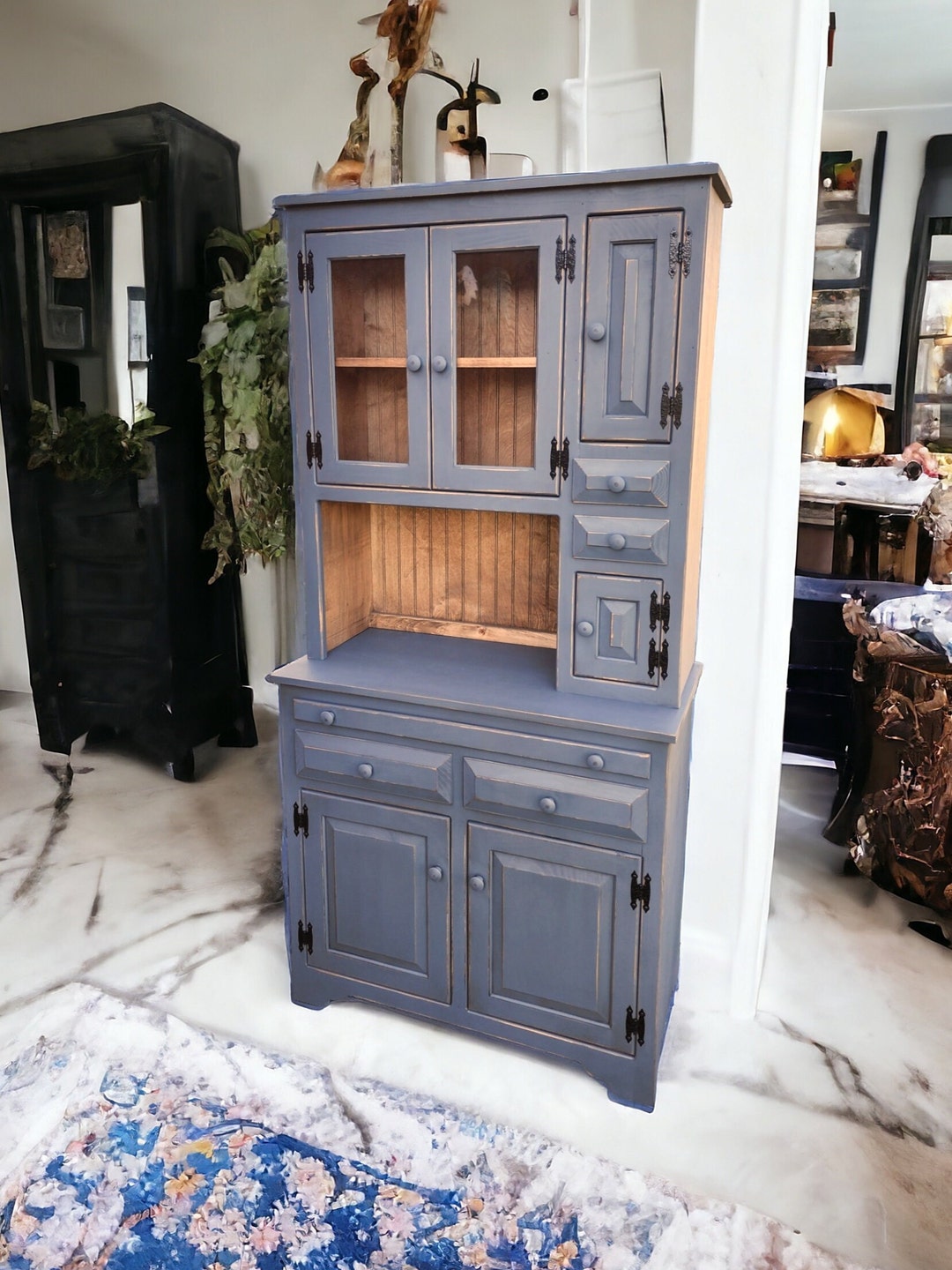Handmade Rustic Hoosier Hutch, Farmhouse Kitchen Hutch Handmade Rustic Hoosier Hutch, Farmhouse Kitchen Hutch