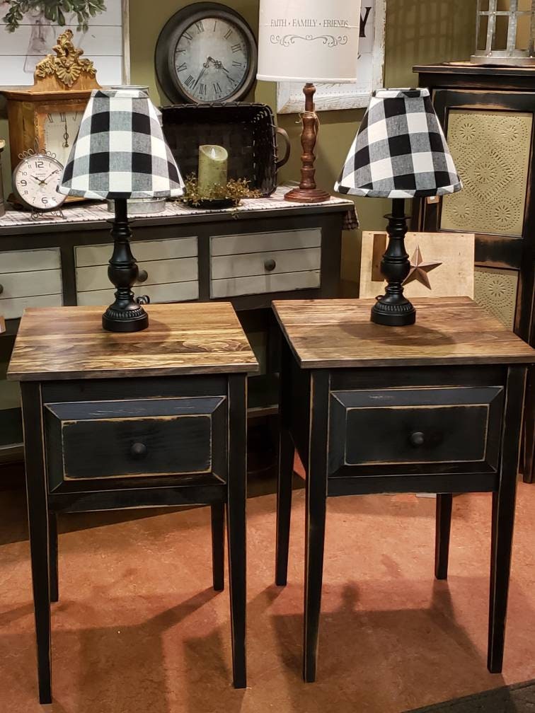 Primitive outlet end tables