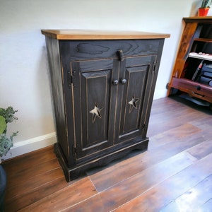 Rustic Small Jelly Cabinet - Handmade Farmhouse Kitchen Storage Furniture with Vintage Charm