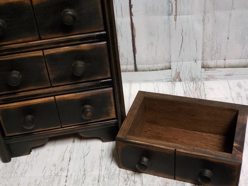 Antique Style Spice Box Cabinet Apothecary Spice Etsy