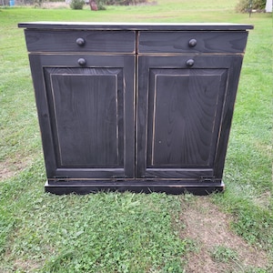 Rustic Farmhouse Double Trash Bin: Handmade Wooden Waste Container for Kitchen & Home Decor