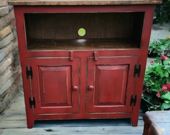 Handmade Wooden 2 Door Rustic Small Buffet, Farmhouse Storage Cabinet, Rustic Sideboard